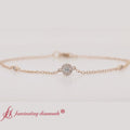 Thumbnail 10 - Round Halo Chain Diamond Bracelet