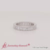 Load and play video in Gallery viewer, 3.50 Carat Emerald Cut Eternity Anniversary Wedding with Lab Diamond Band 14K White Gold-FDEWB9293-EM-3.50 CT-2000
