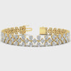 Load and play video in Gallery viewer, 3 Row Fancy Diamond Tennis Bracelet
