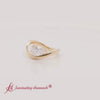Load and play video in Gallery viewer, Curve Wave Pear Shaped Solitaire Diamond Ring