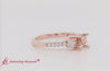 Load and play video in Gallery viewer, Semi Mount Petite Micropave Three Stone Ring