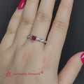 Thumbnail 6 - Heart Shape Twisted Gemstone Engagement Ring