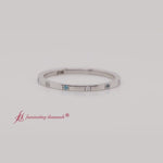 Load and play video in Gallery viewer, thin-space-out-stackable-diamond-band-with-blue-topaz-in-white-gold-FDEWB9437
