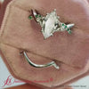 Load and play video in Gallery viewer, Marquise Cut Daisy Twisted Bridal Ring Set