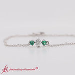 Load and play video in Gallery viewer, 3 Stone Chain Bracelet