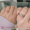 Celtic Knot Split Pear Shaped Lab Diamond Engagement Ring In 14K Rose Gold-FD9609R-2000 (