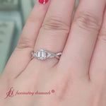Load and play video in Gallery viewer, Emerald Cut Infinity Daisy Floral Diamond Ring
