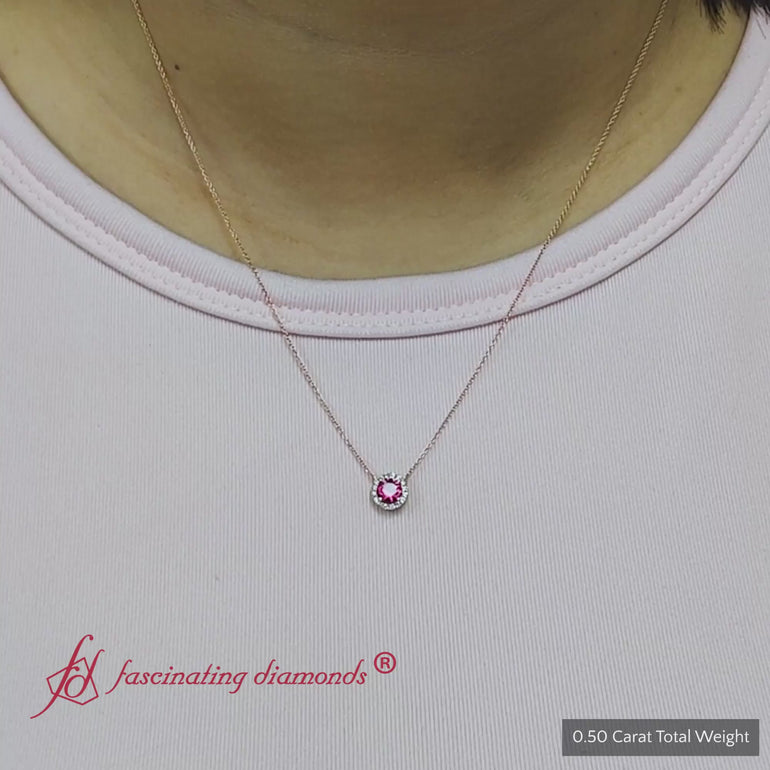 half-carat-ruby-halo-necklace-in-rose-gold-fdpd10984-0-50-ct-gs-video