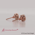 Load and play video in Gallery viewer, 0.75 Carat 7 Stone Flower Diamond Earring
