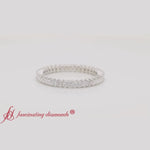 Load and play video in Gallery viewer, Princess Cut Diamond Eternity Ring 1.50 Carat
