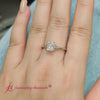 Load and play video in Gallery viewer, Celtic Radiant Cut Diamond Solitaire Ring In 18k White Gold-FD8541R