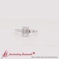 Thumbnail 42 - Delicate Antique Pave Emerald Cut Diamond Ring