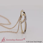 Load and play video in Gallery viewer, twisted-cross-diamond-pendant-in-yellow-gold-fdpd10796-video
