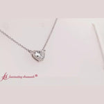 Load and play video in Gallery viewer, 1-carat-heart-diamond-necklace-in-white-gold-fdpd8337
