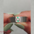 Thumbnail 135 - 3 Stone Wedding Band For Men