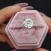 Load and play video in Gallery viewer, Eternity Round Cut Hidden Halo Engagement Ring
