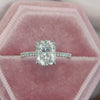 Load and play video in Gallery viewer, French Pave Cushion Diamond Cathedral Engagement Ring