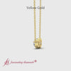 Load and play video in Gallery viewer, two-stone-round-pendant-in-14k-18k--gold-fdpd11022