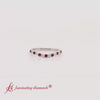 Load and play video in Gallery viewer, Curved-Diamond-Wedding-Ring-For-Women-With-Ruby-In-950-Platinum-FDENS2255B-720
