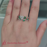 Load and play video in Gallery viewer, Twisted Vine Luxury Heart Diamond Bridal Set
