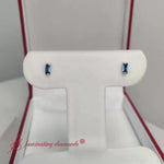 Load and play video in Gallery viewer, single-baguette-stud-sapphire-earring-in-white-gold-FD-EAR11011GSABL-NL-WG-720