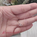 Load and play video in Gallery viewer, evil-eye-diamond-stacking-necklace-in-rose-gold-fdpd11077-fancyvideo
