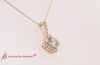 Load and play video in Gallery viewer, halo-baguette-with-round-diamond-pendant-in-yellow-gold-fdpd242-video
