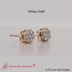 Load and play video in Gallery viewer, 0.75 Carat 7 Stone Flower Diamond Earring
