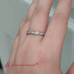 Load and play video in Gallery viewer, vintage-looking-pave-lab-diamond-ring-with-ice-blue-topaz-in-white-gold-wg
