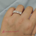 Load and play video in Gallery viewer, 2.5 Ct. Princess Cut Five Stone Diamond Ring