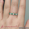 Load and play video in Gallery viewer, 4-carat-heart-eternity-diamond-anniversary-band-with-emerald-in-white-gold-FDEWB8439