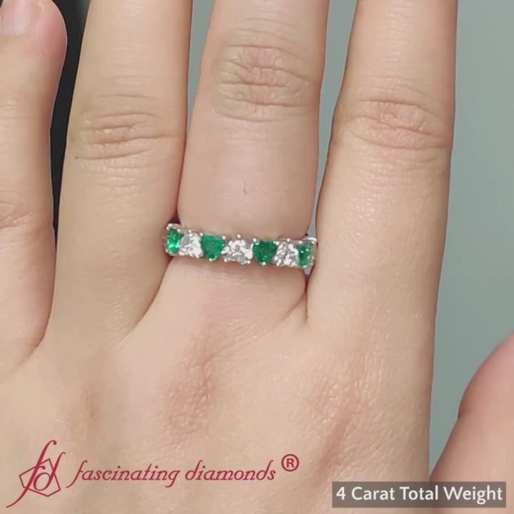 4-carat-heart-eternity-diamond-anniversary-band-with-emerald-in-white-gold-FDEWB8439