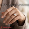 cathedral princess cut solitaire diamond engagement ring fdenr431