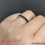 Load and play video in Gallery viewer, Women Wedding Band Princess Cut 3 Carat