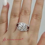 Load and play video in Gallery viewer, halo-swirl-round-cut-lab-diamond-engagement-ring-in-white-gold-FD11180ROR