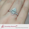 Load and play video in Gallery viewer, Pear Crown Halo Engagement Ring