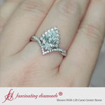 Load and play video in Gallery viewer, Pear Crown Halo Engagement Ring
