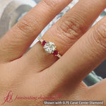Load and play video in Gallery viewer, Petite Micropave Three Stone Round Diamond Ring
