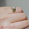 Round-cut-three-stone-twisted-emerald-wedding-band-in-yellow-gold-fdens3301ro-720 x 720 - FDENS3301-3 Carat Set _ Fancy