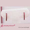 Thumbnail 1 - Round Cut 0.25 Ct Diamond Hoop Earrings
