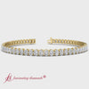 Load and play video in Gallery viewer, 6-carat-oval-shape-diamond-tennis-bracelet-in-yellow-gold-render-fdbrc10448ov-6-00-ct-2000