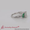 Load and play video in Gallery viewer, twisted-split-emerald-cut-diamond-with-green-emerald-vine-engagement-ring-in-white-gold-FDENR3211EMR-3