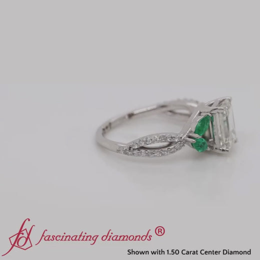 twisted-split-emerald-cut-diamond-with-green-emerald-vine-engagement-ring-in-white-gold-FDENR3211EMR-3