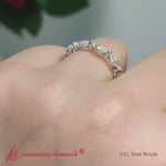 Load and play video in Gallery viewer, 2-carat-stackable-marquise-diamond-wedding-band-in-white-gold-FDEWB8868MQ-720