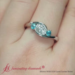 Load and play video in Gallery viewer, Twist 3 Stone Engagement Ring
