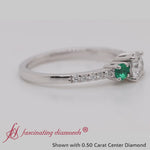 Load and play video in Gallery viewer, Petite Micropave Three Stone Round Diamond Ring
