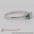 Thumbnail 3 - Petite Micropave Three Stone Ring
