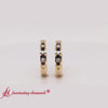 Load and play video in Gallery viewer, Half Carat Channel Set Hoop Earring