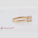 Load and play video in Gallery viewer, classic-cushion-cut-3-stone-engagement-ring-in-14K-yellow-gold-FD8035
