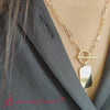 Load and play video in Gallery viewer, 18-inch-paperclip-tag-toggle-necklace-in-yellow-gold-fdrc11051-fancyvideo